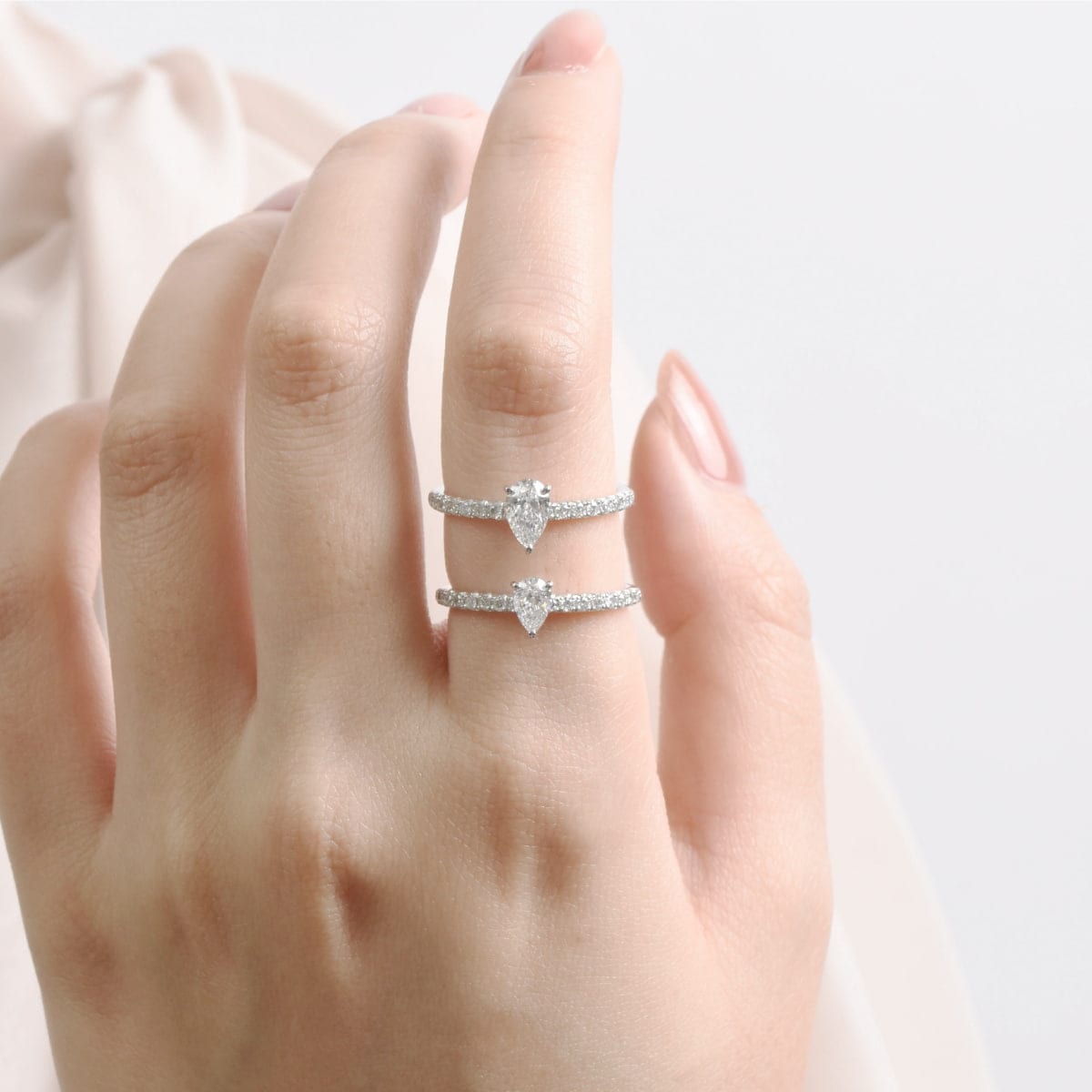 ルガ GIAダイヤモンド リング ペアシェイプ 0.3ct /s0430da ジュエリー