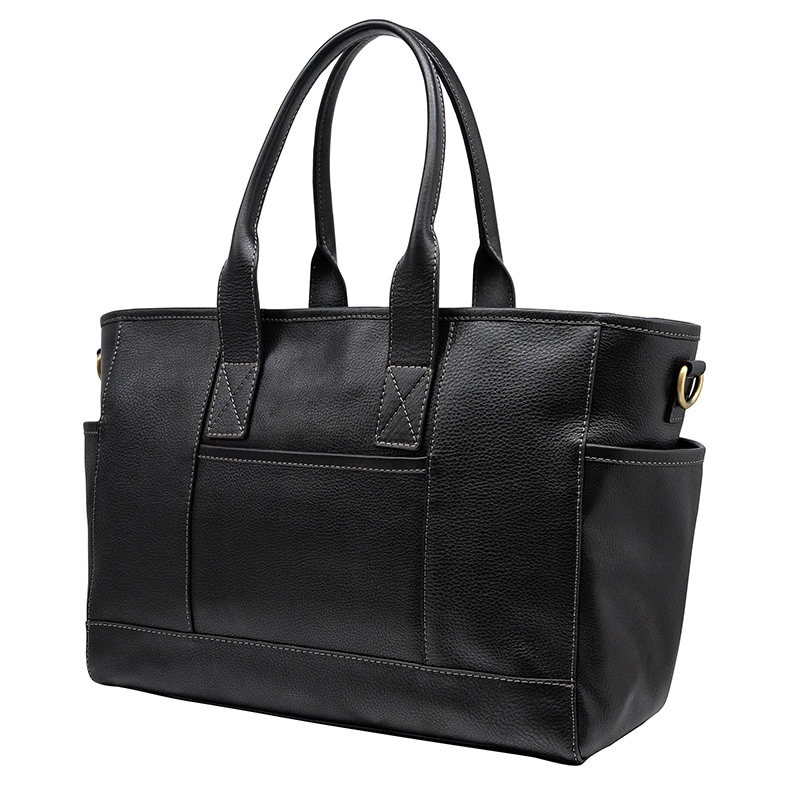 ビジネス ショルダートートバッグ レザー本革 JAMISON BLACK ブラック
