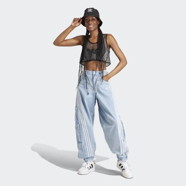 レディース Adilenium デニムカーゴパンツ クリアブルー｜アパレル