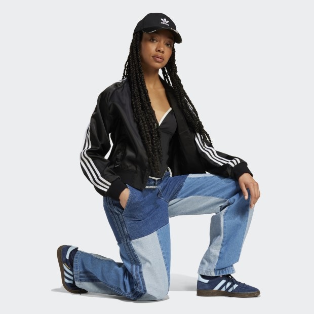 レディース KSENIASCHNAIDER パッチワーク ストレートレッグ ジーンズ