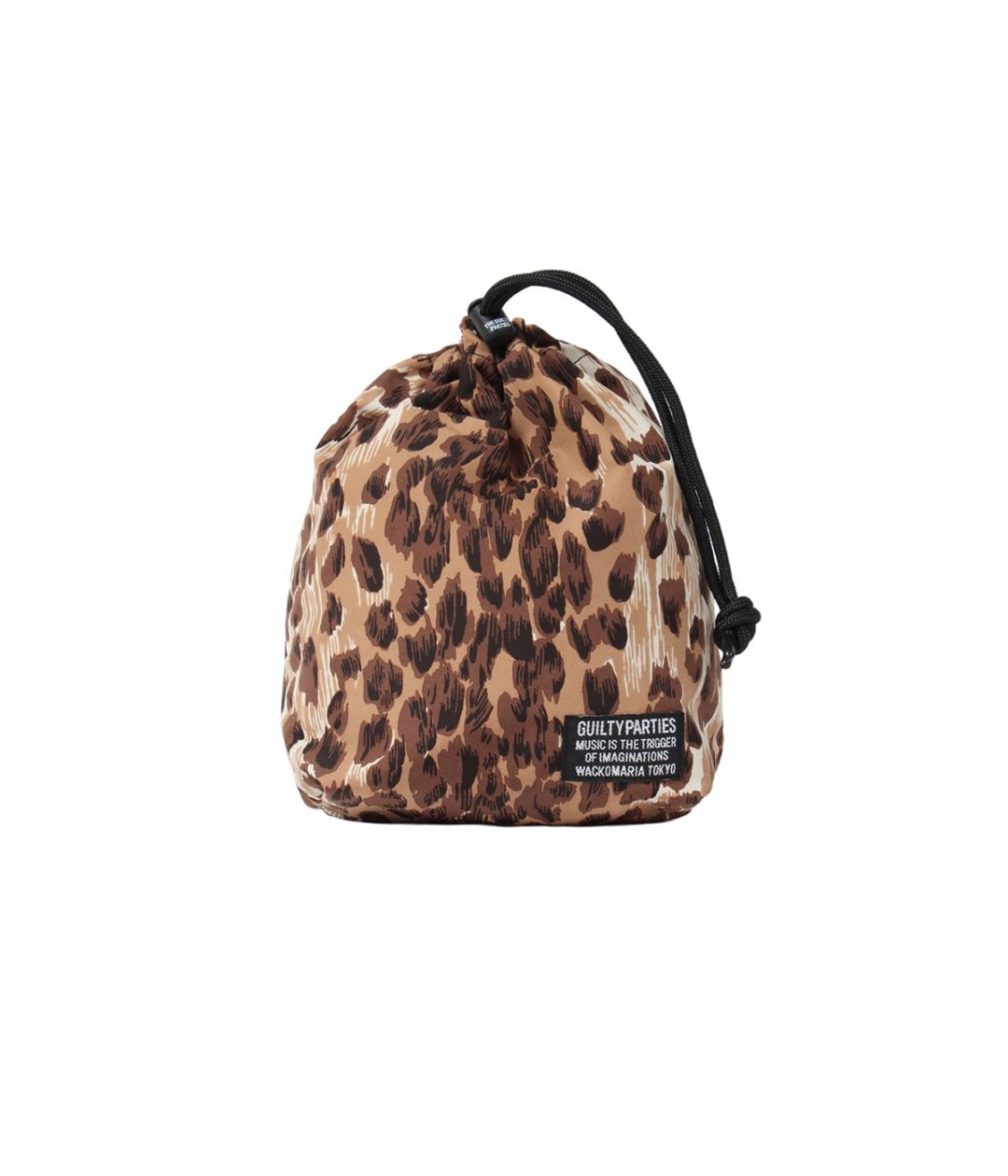 LEOPARD DRAWSTRING BAG【BEIGE】｜WACKO MARIA｜MELTING POT（正規