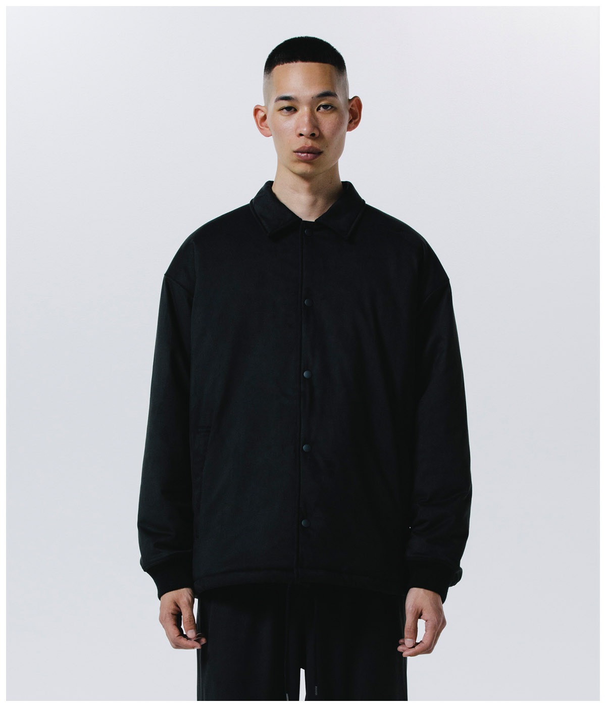 R9 F.SUEDE COACH JACKET【BLACK】｜ROTTWEILER｜MELTING POT（正規