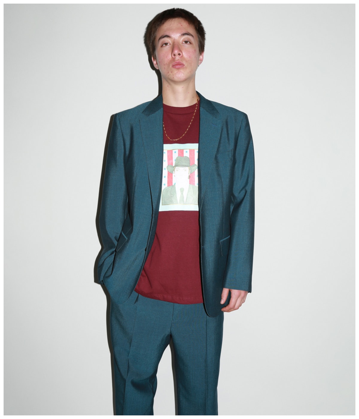 DORMEUIL / PLEATED TROUSERS (TYPE-2)【BLUE】｜WACKO MARIA｜MELTING