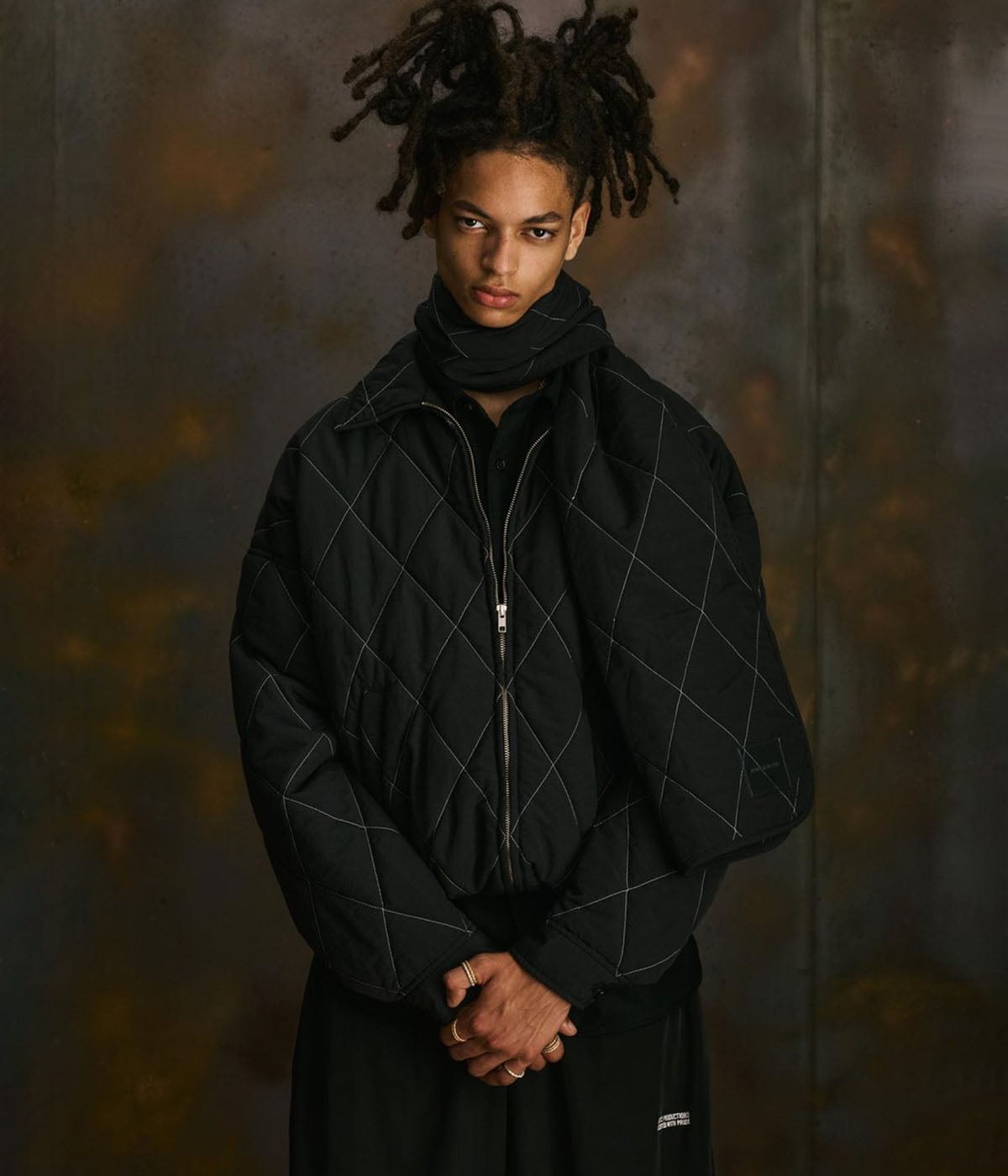 Nylon Quilting Wide Stole【2 Colors Available】｜COOTIE