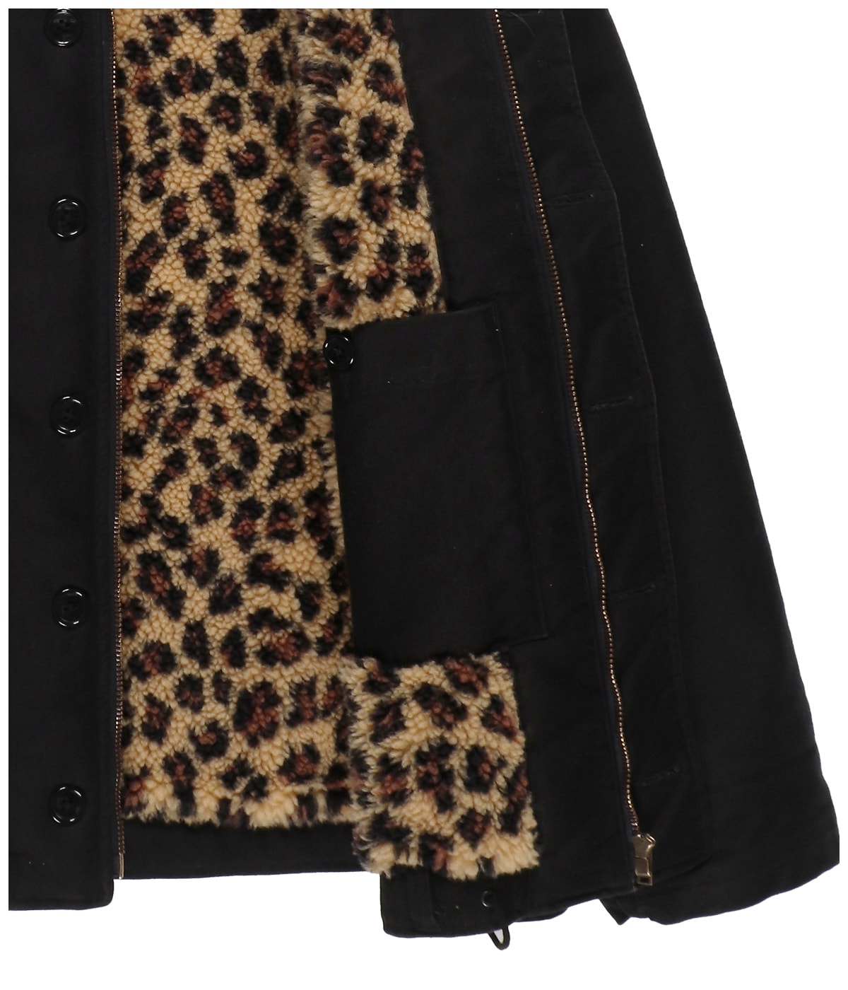 LEOPARD BOA DECK JACKET -B- (TYPE-2)【BLACK】｜WACKO MARIA