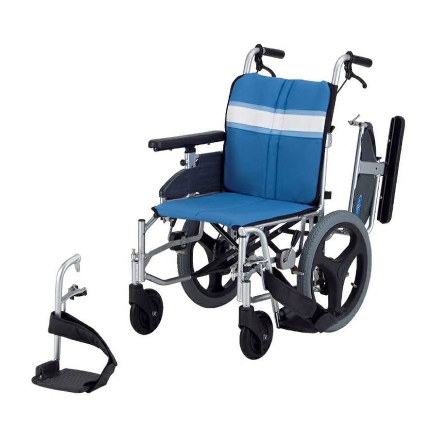 車椅子(介助式) NA-3DX 座幅40cm ブルー＜日進医療器＞ | 移動のケア