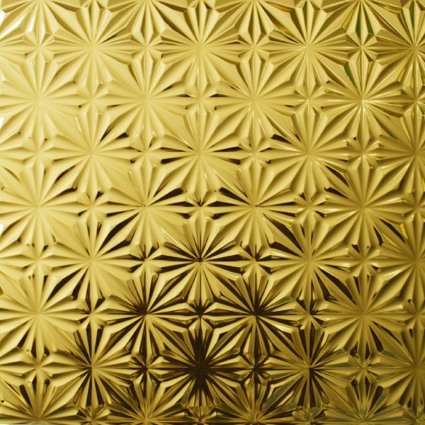 NDCB019 600×600MM｜壁面装飾パネル ABS樹脂製 サンプロント ゴールド