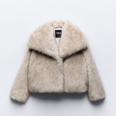 国内完売 ZARA フェイクファーコート ショートジャケット 4360/240