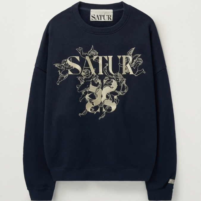 SATUR セター スウェット Angel Graphic Sweatshirt 4FK1822｜MIRISE