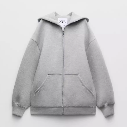 国内完売 ZARA パーカー ネオプレン エフェクト ジャケット 8073/221