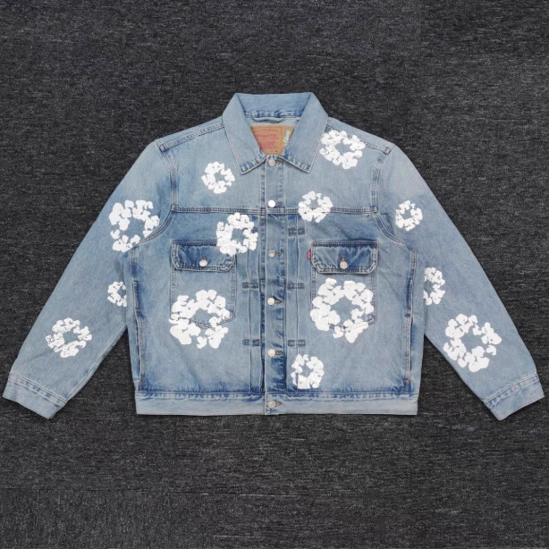 Denim Tears x Levi's デニムジャケット Type-2 All Over Wreath Blue