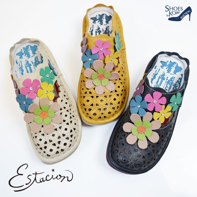 Estacion・エスタシオン】サボ レディース 本革 サンダル 歩きやすい