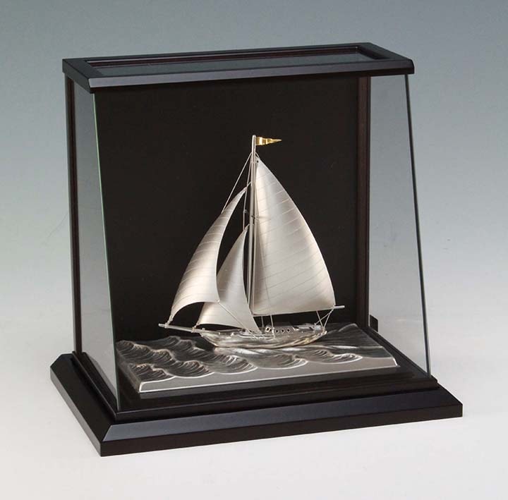 武比古 銀製 ヨット カッター 6号 スロープケース | 銀製品,銀製置物