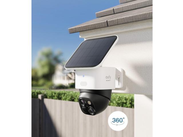 ANKER Eufy SoloCam S340 屋外用ソーラーパネル付きセキュリティカメラ
