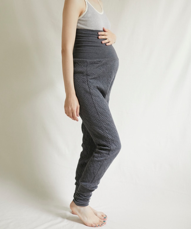 再入荷】リラックスコットン腹巻レッグパンツ チャコールグレー