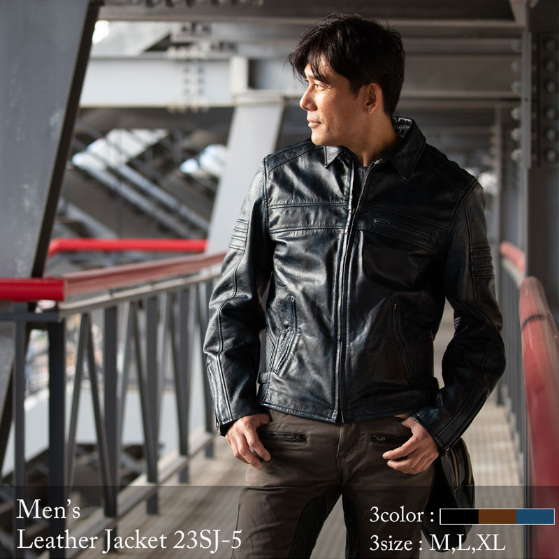 バイク レザージャケット[23SJ-5] ウェア,メンズ,ジャケット,素材別