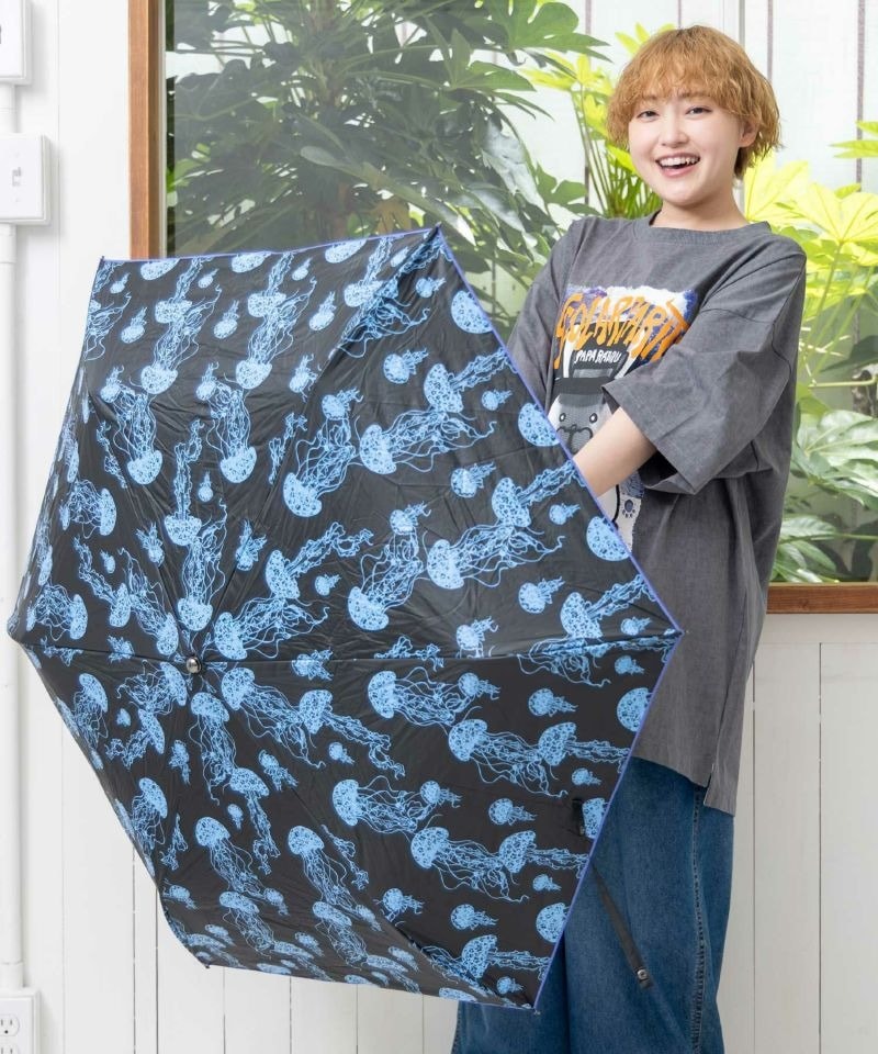 スカラー / クラゲ柄 晴雨兼用UVカット折り畳み傘 | BRAND,ScoLar