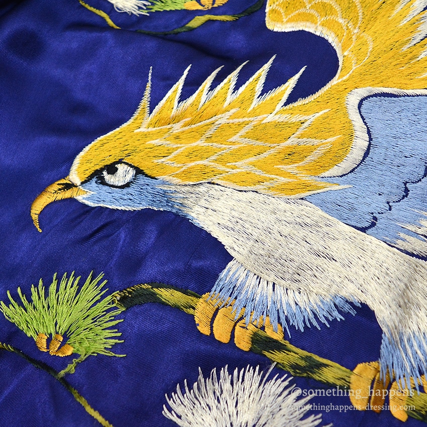 50s スペシャルスカジャン中綿 日本地図 鷲 竜 リバーシブル TTS