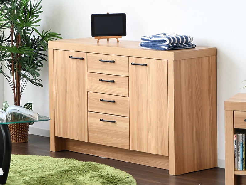 キャビネット サイドボード 北欧 完成品 木製 たんす 収納棚 リビング