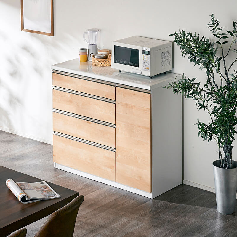 大川家具】カウンターボード 120cm幅 セクレト ナチュラル/ブラウン