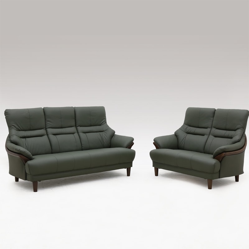 レイコージャパン】 3人掛けソファ グレース （本革/一部PVC