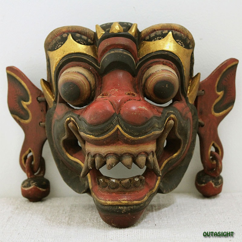 木彫マスク (お面) ハヌマン バリ島 INNM-25 | Mask/マスク/お面