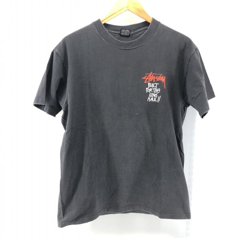 中古】STUSSY 80s USA製 黒タグ BUILT FOR THE LONG HAUL Tシャツ