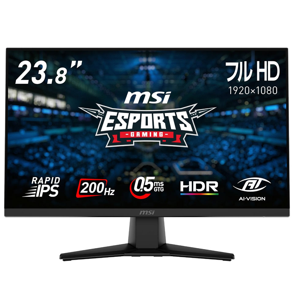 MSI [MAG-242F] 23.8インチ 200Hz IPS FHDゲーミングモニター [1920 x