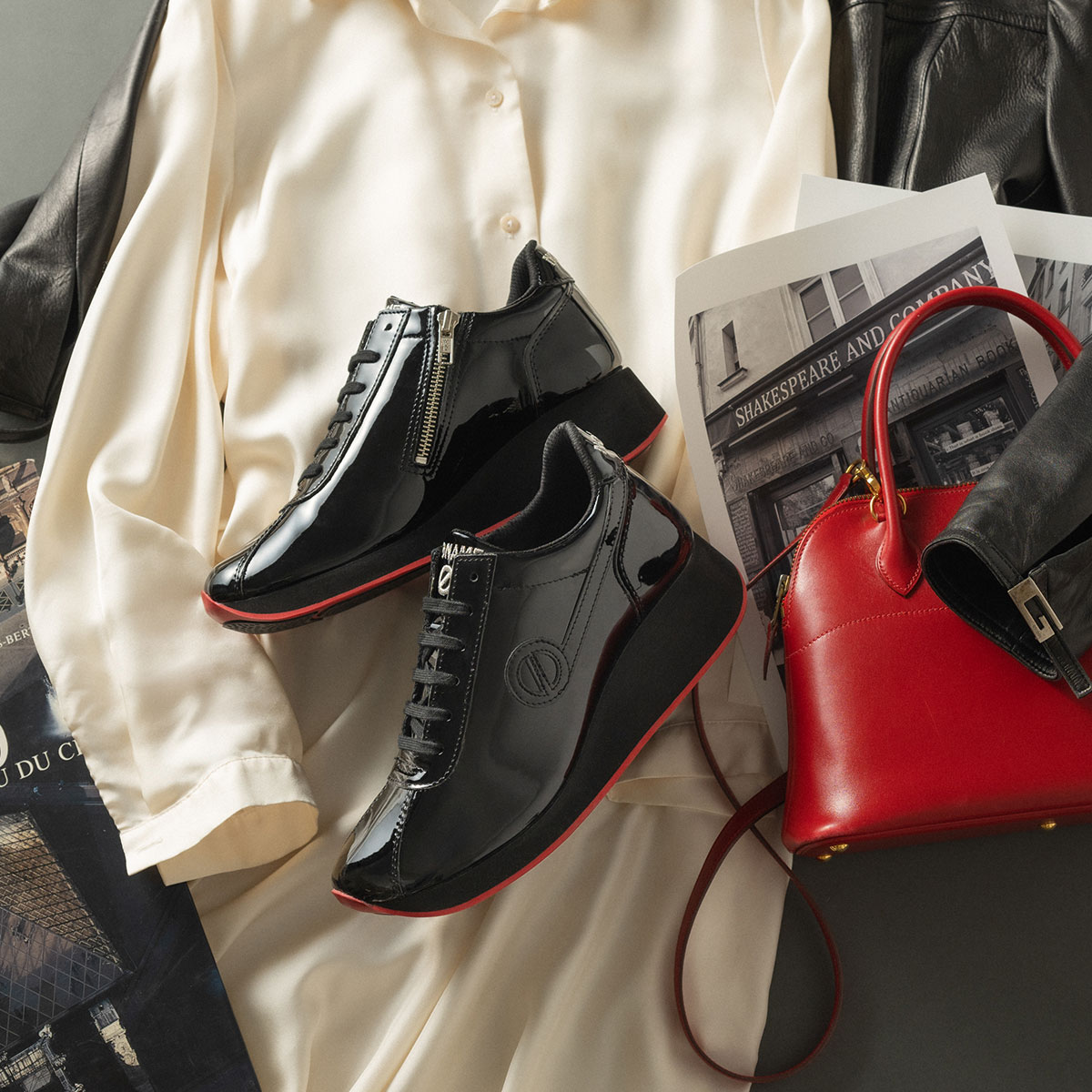 柏木由紀子さんコラボ】NO NAME ノーネーム SPEED-52911-BLACK/RED