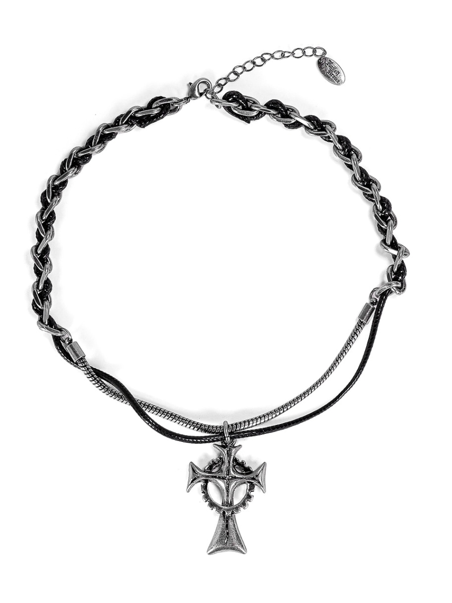 Rosen Kreuz】guilty cross leather necklace | OUR BRAND,Rosen Kreuz