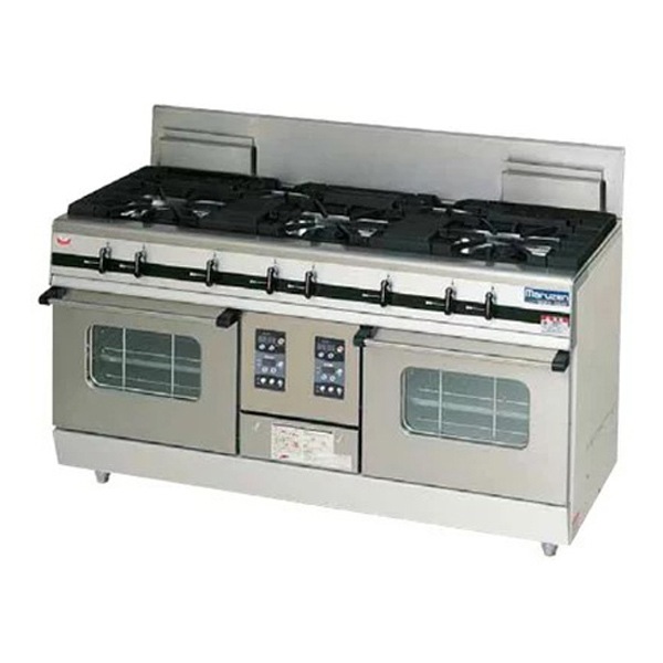 マルゼン ガスレンジ パワークックシリーズ 幅1500×奥行600×高さ800(+