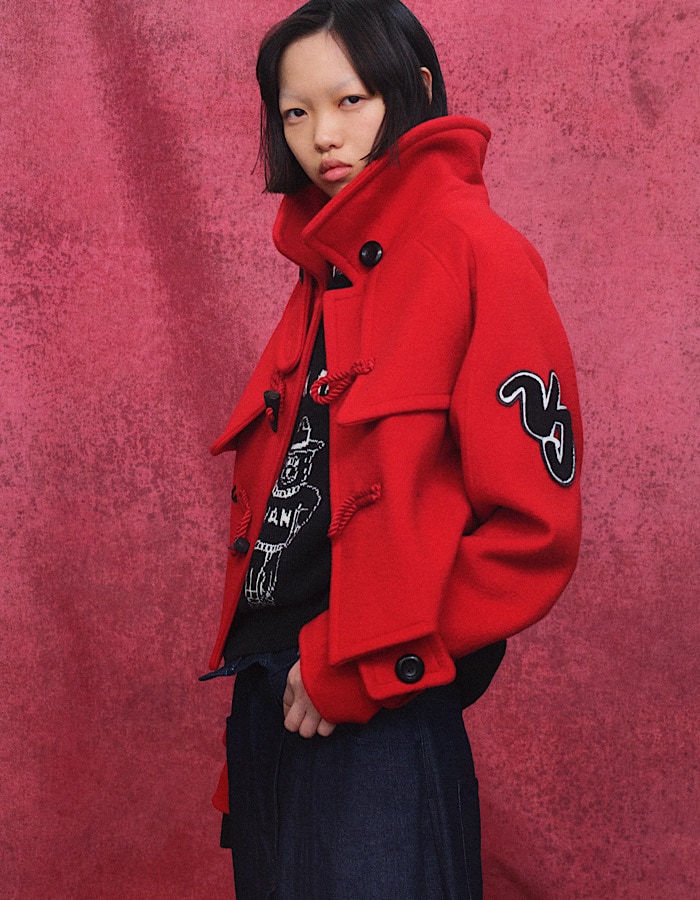 RUMCHE×VAN River Short Duffel Coat / red | OUTERS,COAT | RUMCHE