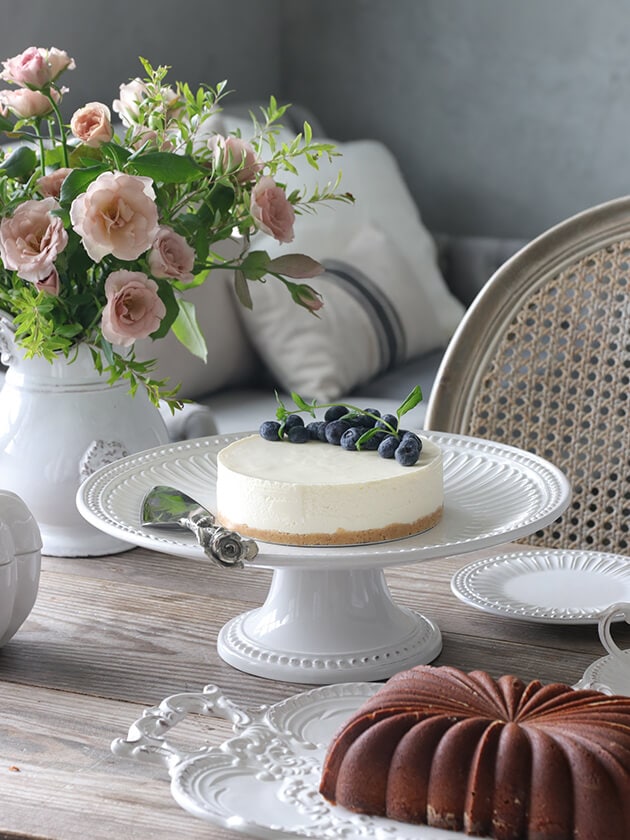 ELIOS PERLE エリオスパール ケーキスタンドホワイト 33cm イタリア