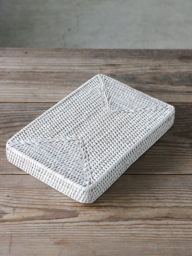 BAOLGI ラタンバス ルーム トレーホワイト