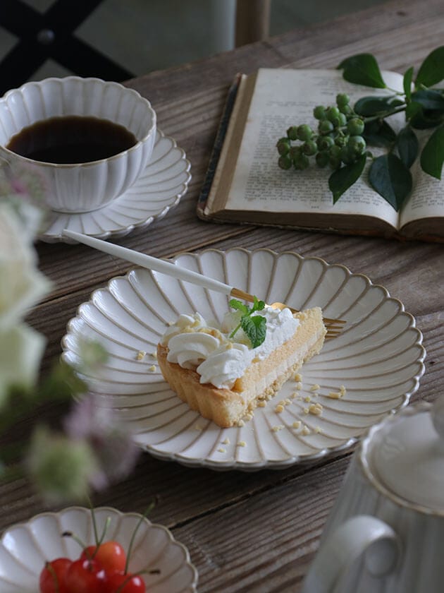 デザートプレート Kali 20.5cm オフホワイト