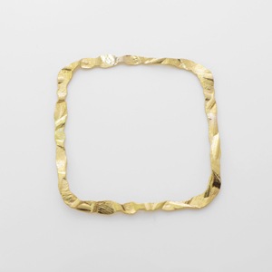 ハンマードフラットリングパーツ スクエア 14KGF ゴールドフィルド