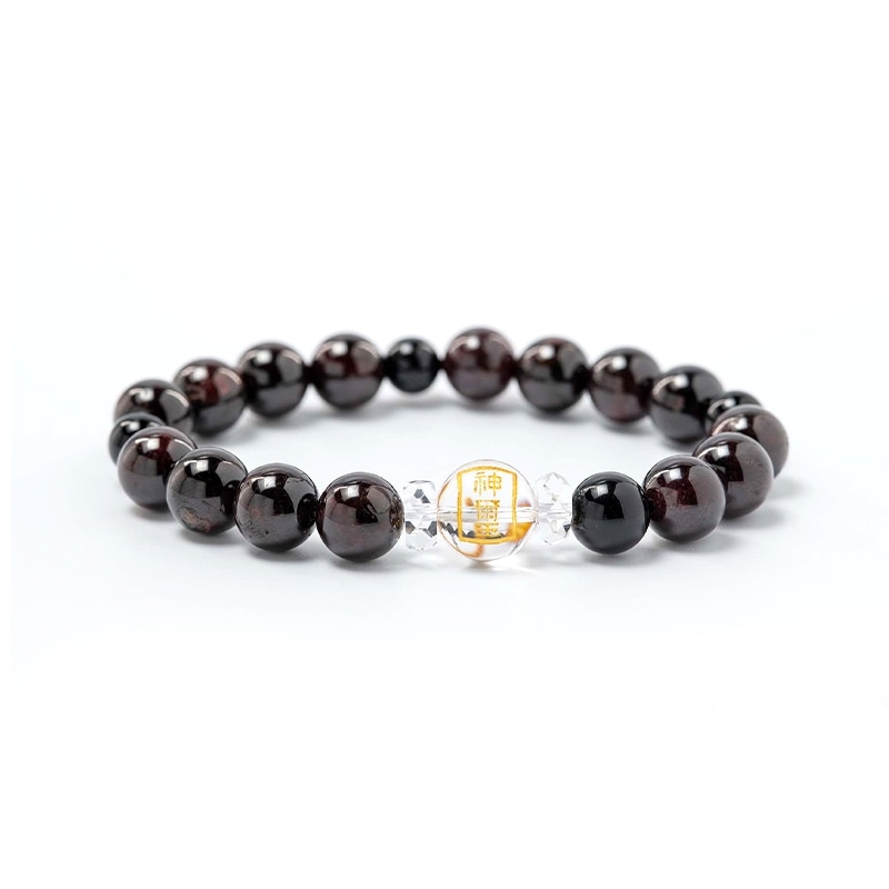 生命力を高める！ガーネット＆オニキス パワーストーンブレスレット
