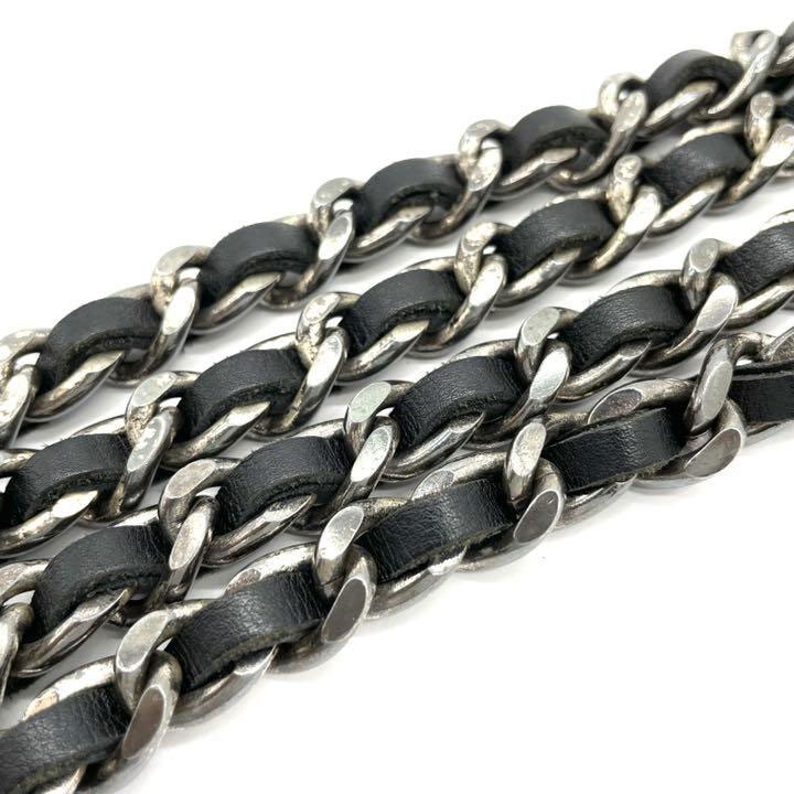 CHANEL シャネル チェーンベルト ココマーク メタル レザー シルバー