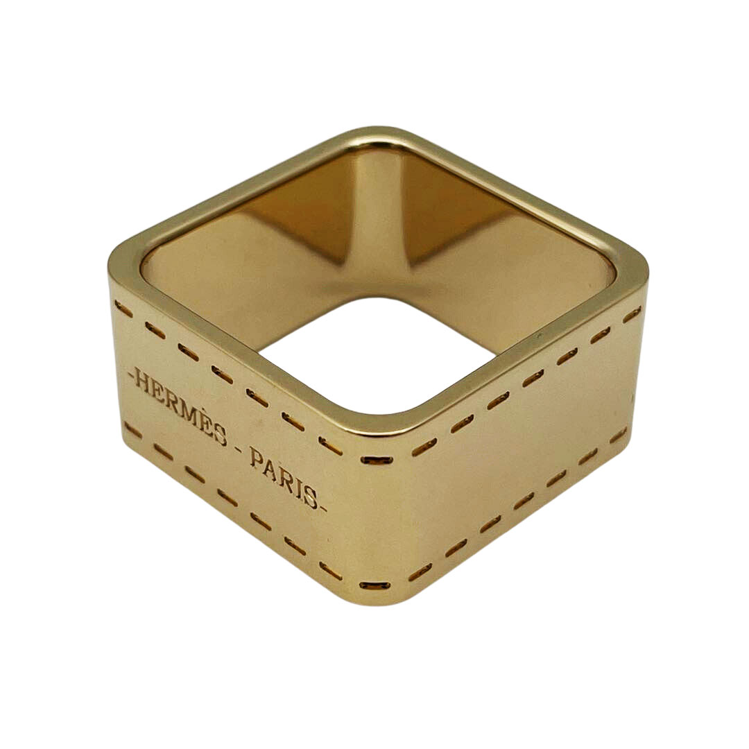HERMES エルメス スカーフリング ボルデュック スクエア ゴールド