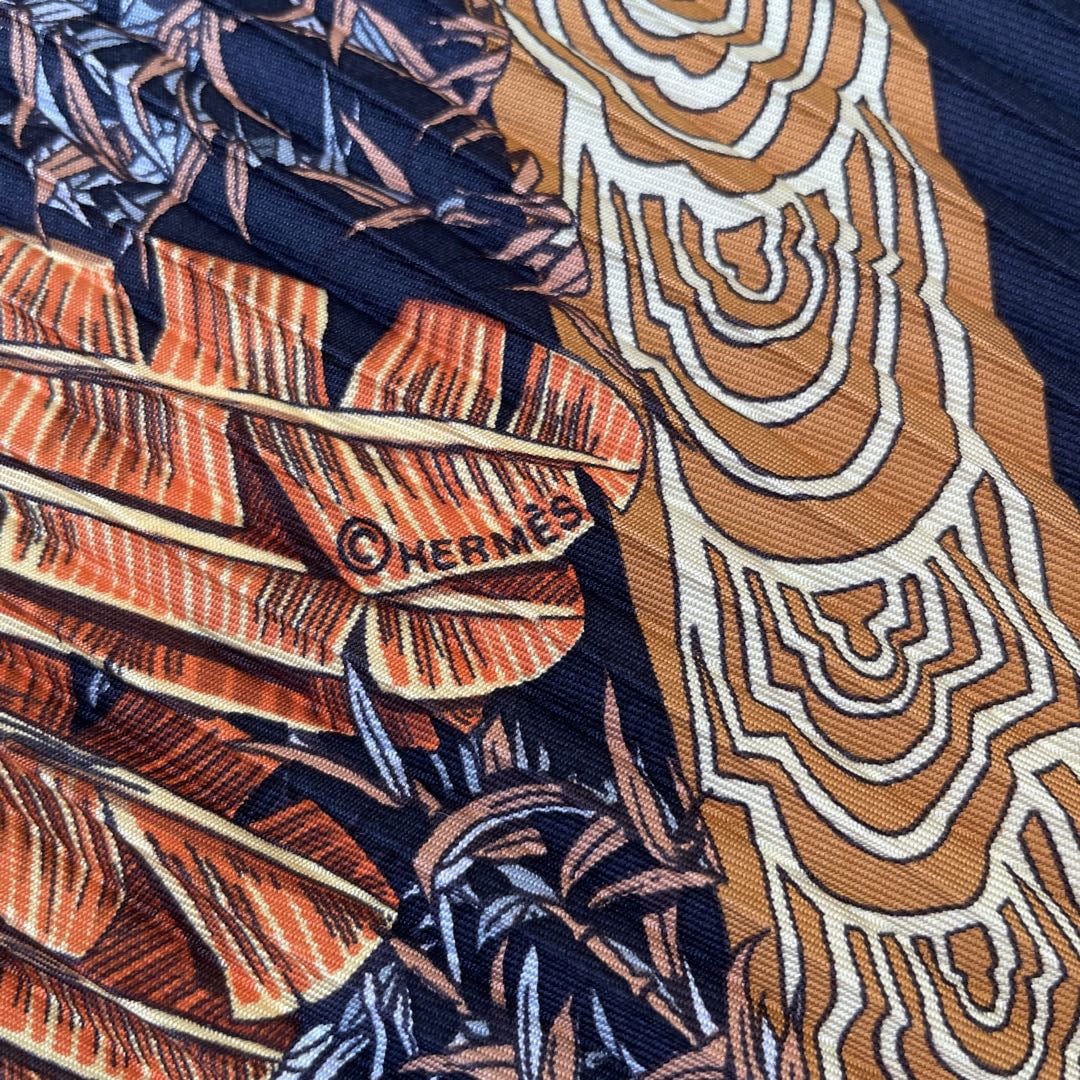 HERMES エルメス プリーツスカーフ 『Les Legendes de L'arbre(木の