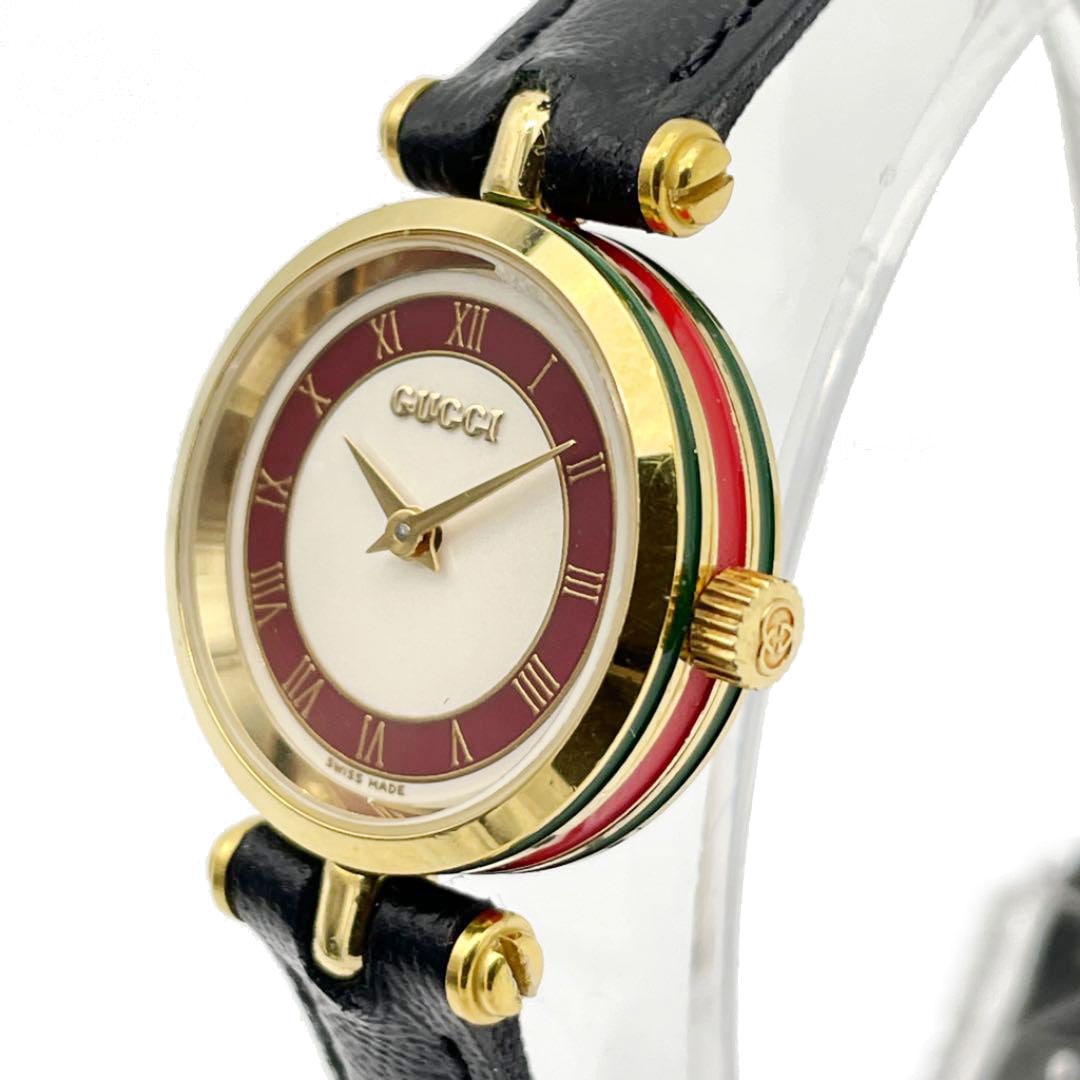 GUCCI グッチ レディース 腕時計 シェリーライン クオーツ リザード