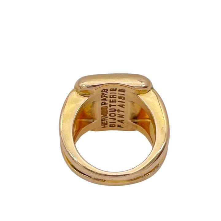 HERMES エルメス リング 指輪 コロゾ セリエ シェル GP ピンクゴールド