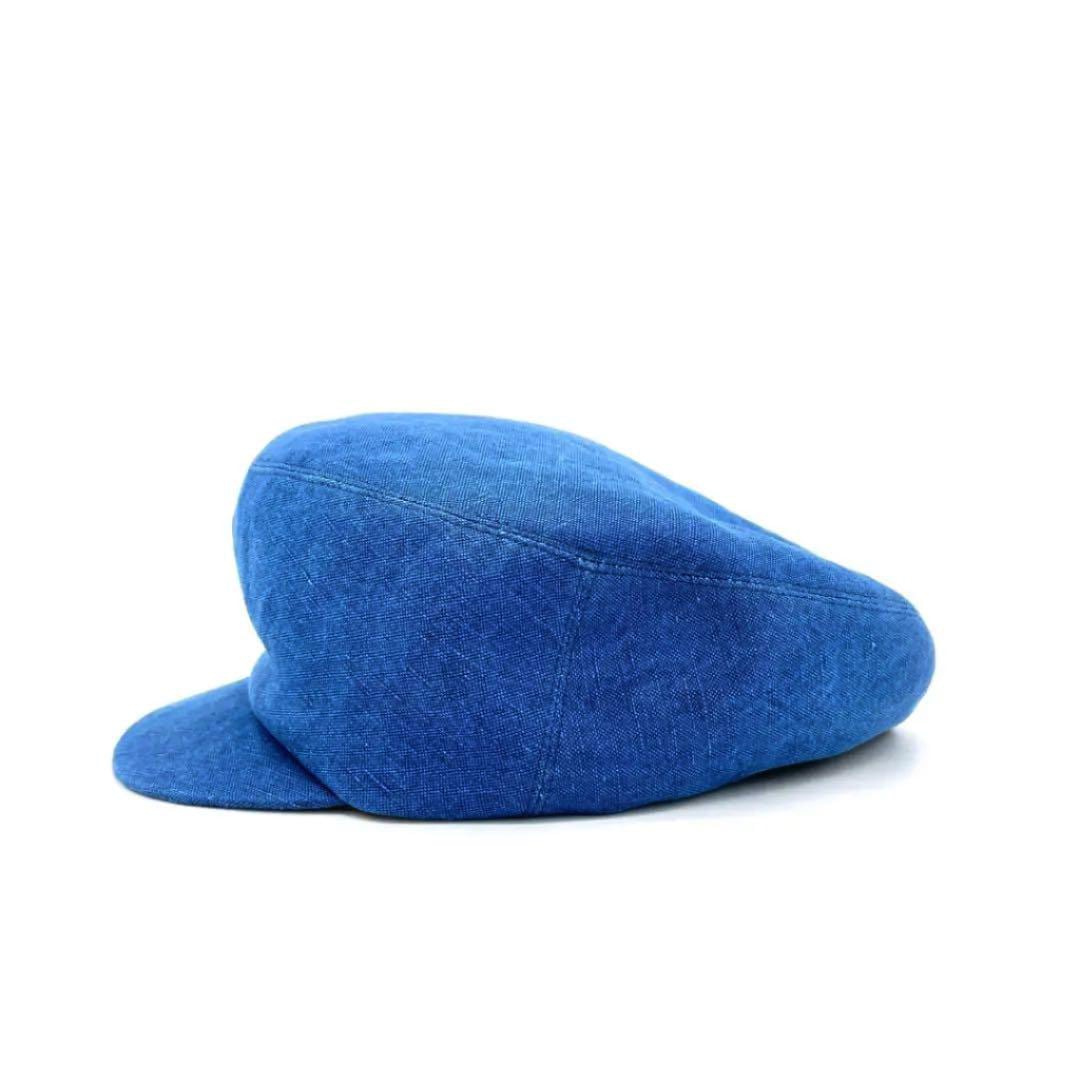 HERMES エルメス キャスケット 帽子 58 麻 ブルー系 レディース | 小物