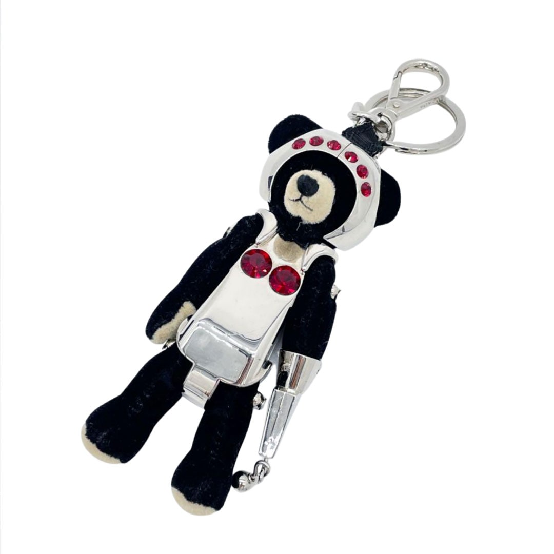 PRADA プラダ バッグチャーム キーホルダー ベア ロボット メタル