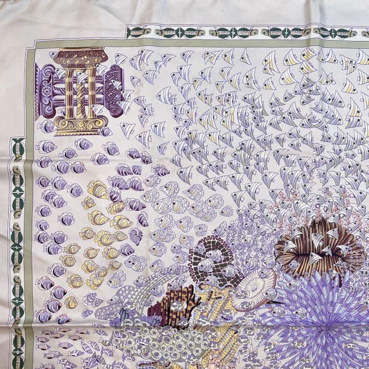 HERMES エルメス スカーフ カレ90 『RENCONTRE OCEANE(大西洋の出会い