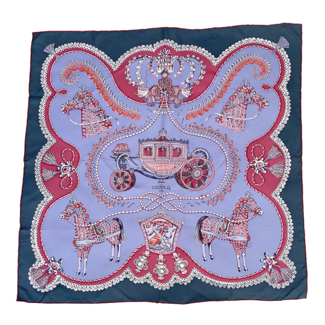 ☆HERMES スカーフ カレ90 ベルリンヌ馬車・バヤデール 春夏