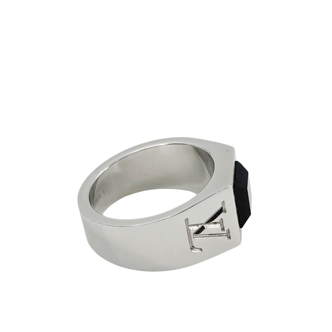 LOUIS VUITTON ルイヴィトン 指輪 リング・LV オニキス サイズL(約21号