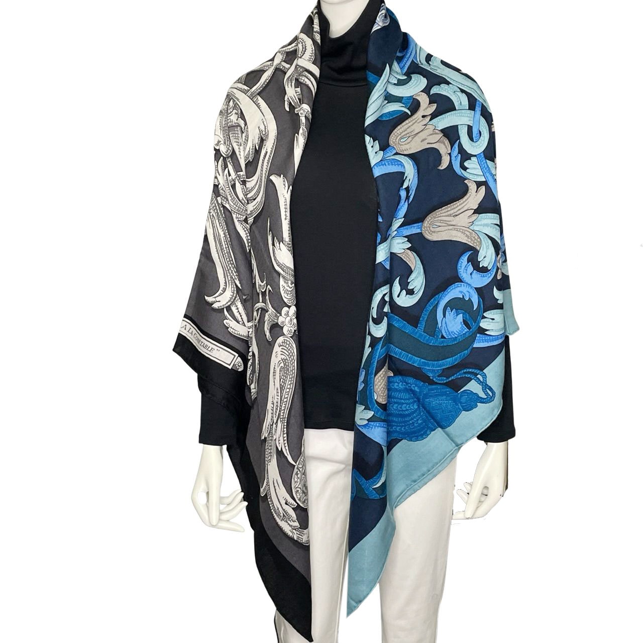 HERMES エルメス ショール カレジェアン140 『Le mors a la Connetable