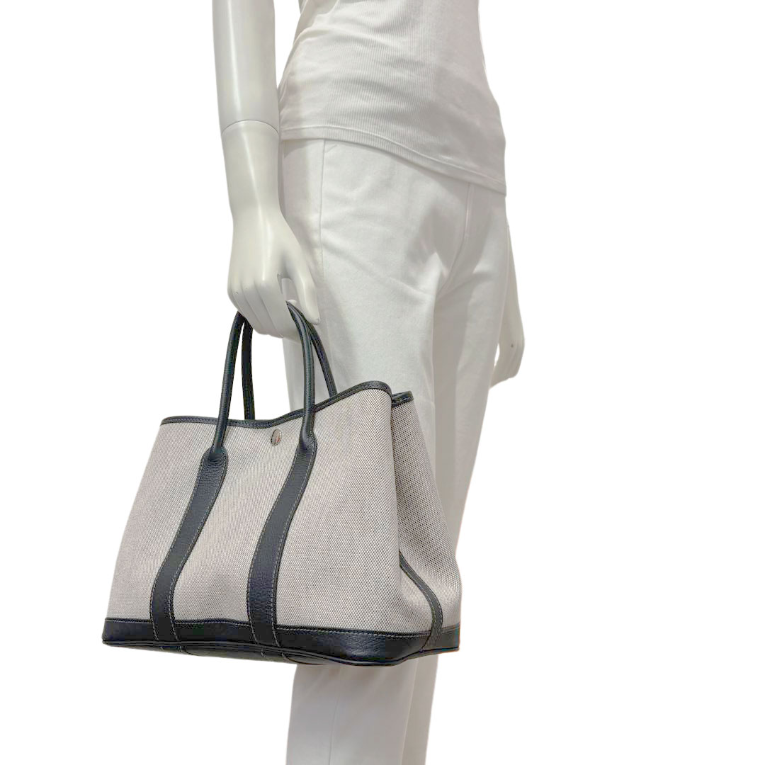 HERMES エルメス トートバッグ ガーデンパーティTPM トワルアッシュ