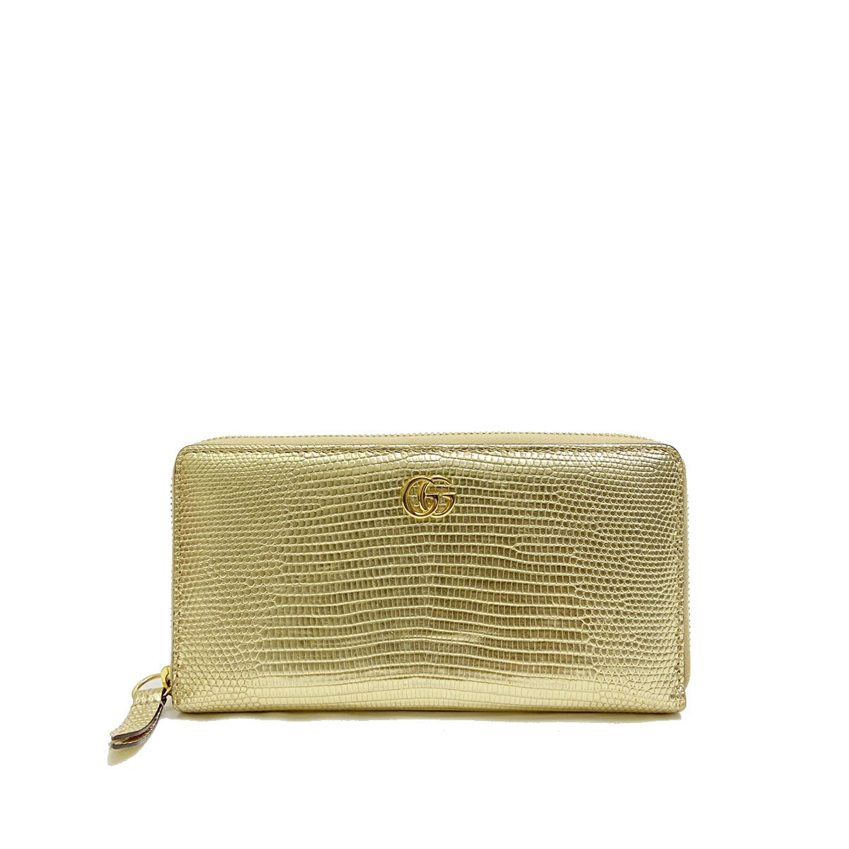 GUCCI グッチ GGマーモント ラウンドファスナー長財布 リザード ジップ